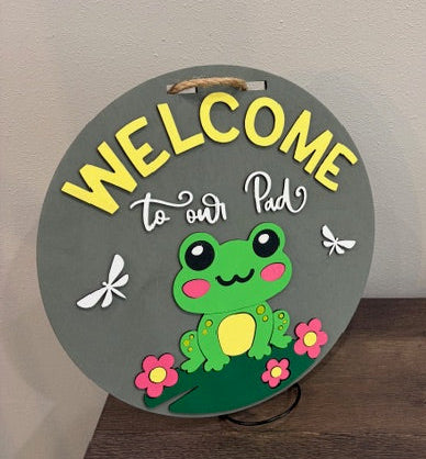 14" Welcome to Our Pad - Door Hanger