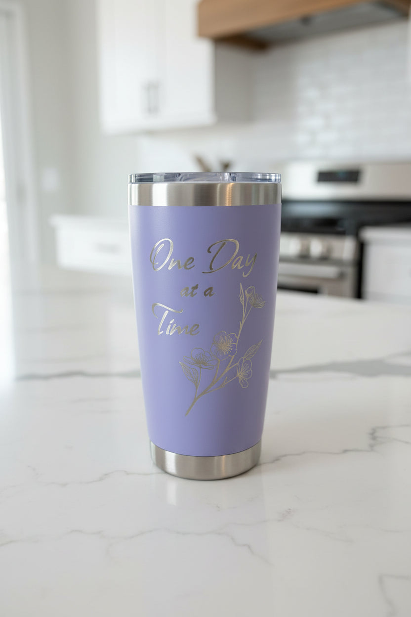 One Day At A Time – 20oz Stainless Steel Travel Tumbler