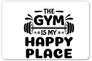 The Gym Is My Happy Place 3" X 2" Refrigerator Magnet