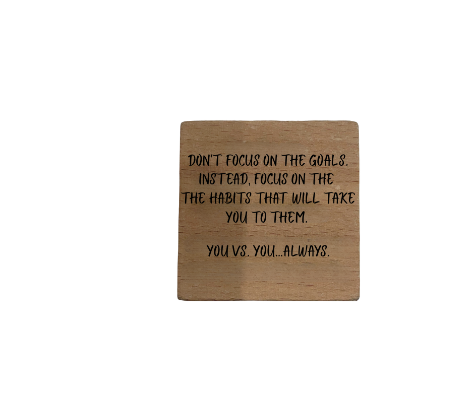 Inspirational Wooden Quote Magnet - You vs. You...Always.