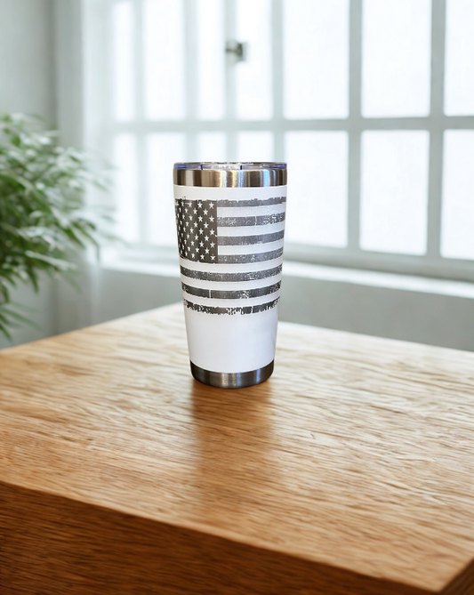 20 oz Stainless Steel Travel Mug - American Flag