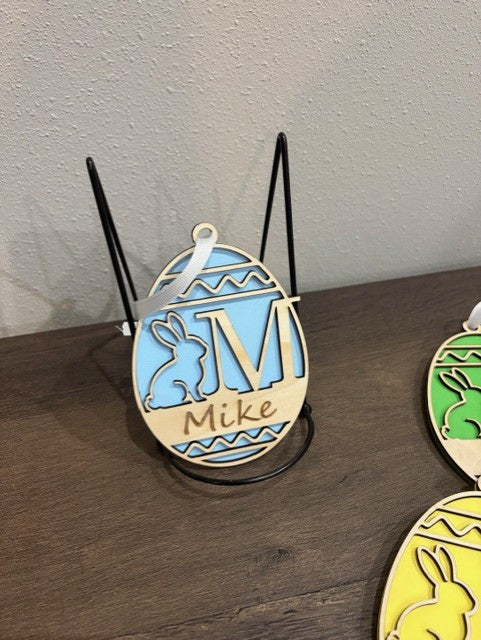 Personalized Easter Bunny Ornament / Basket Name Tag