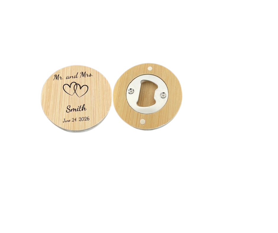 Wooden Bottle Opener with Magnet