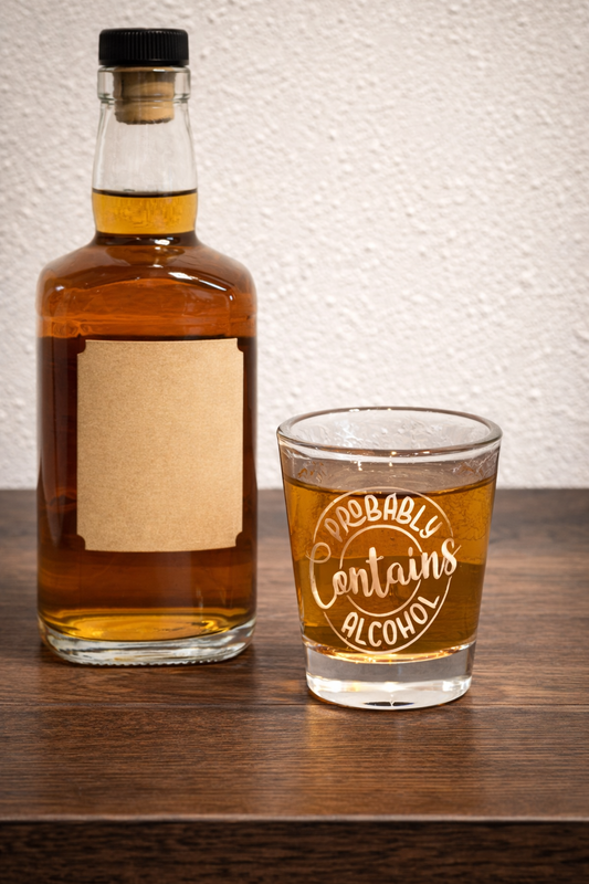 “Probably Contains Alcohol” Shot Glass - 2 oz