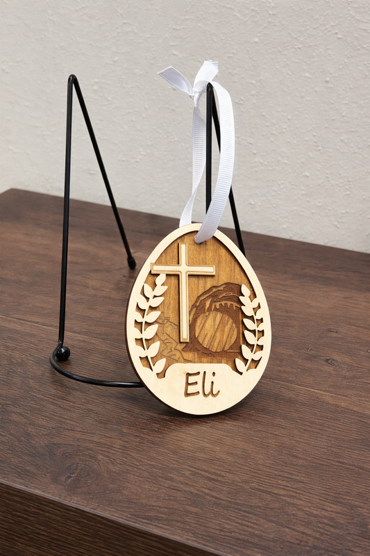 Personalized Easter Cross Ornament