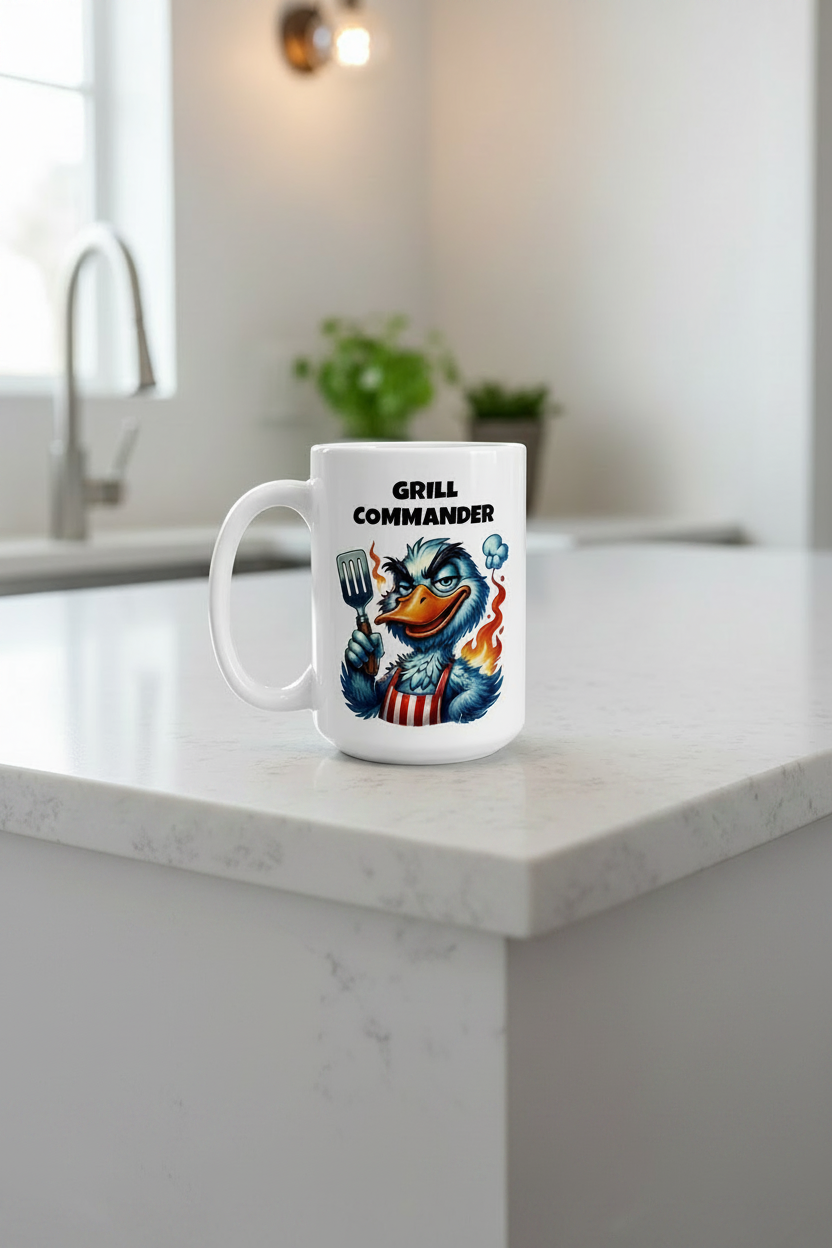 Ceramic Coffee Mug – “Grill Commander”