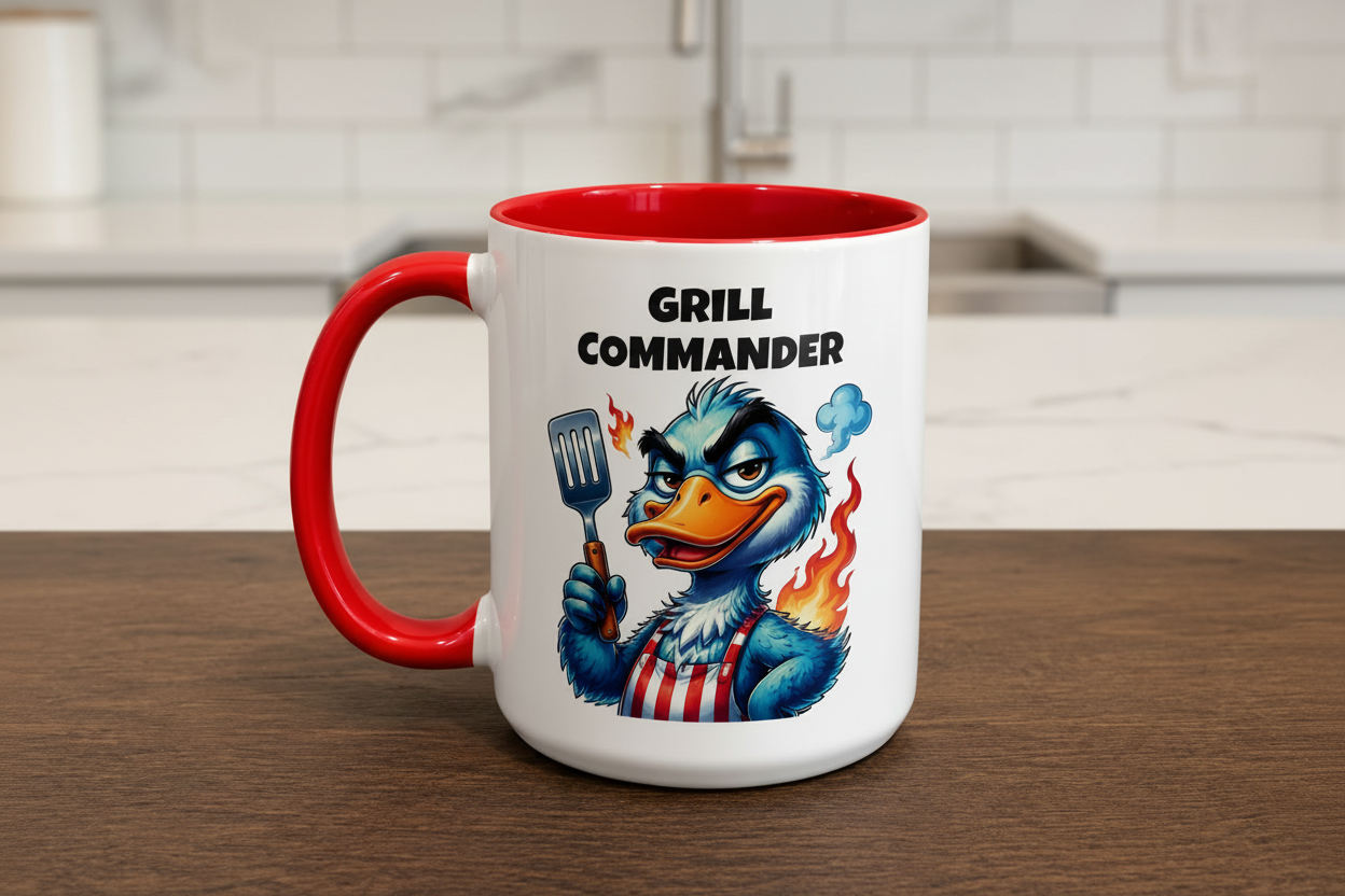 Ceramic Coffee Mug – “Grill Commander”
