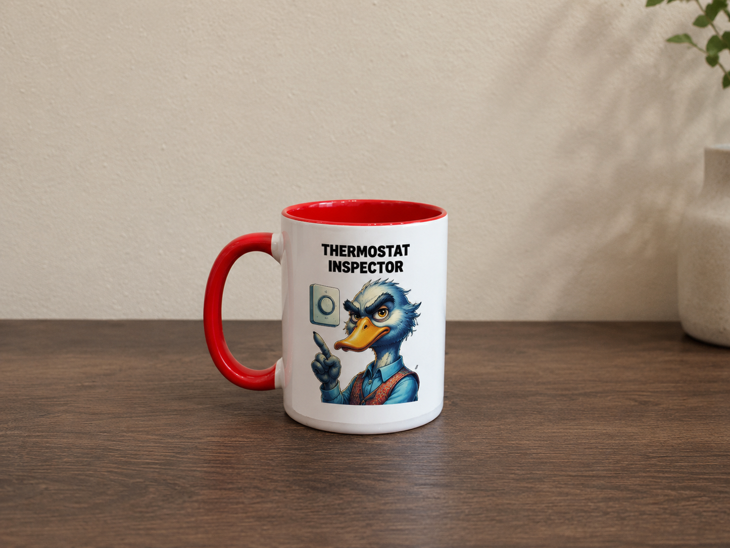 Ceramic Coffee Mug – “Thermostat Inspector"