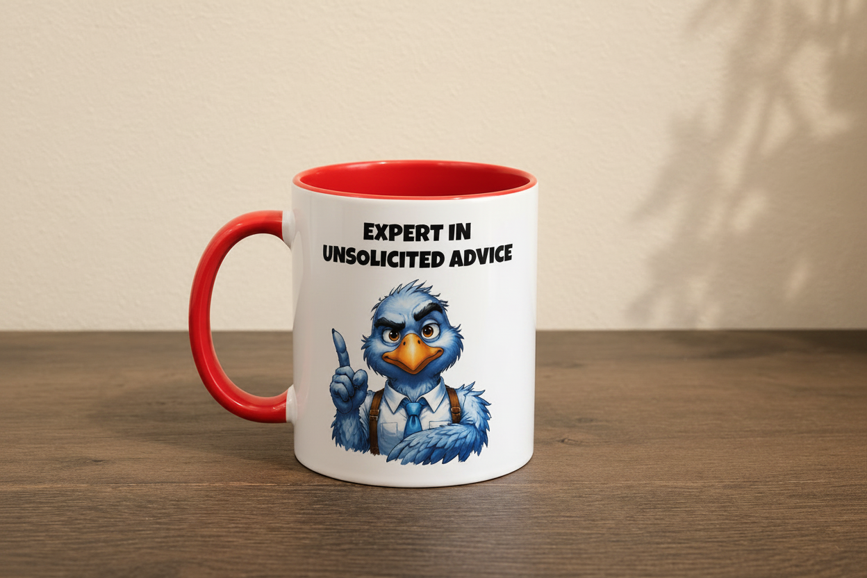Ceramic Coffee Mug – “Expert in Unsolicited Advice"