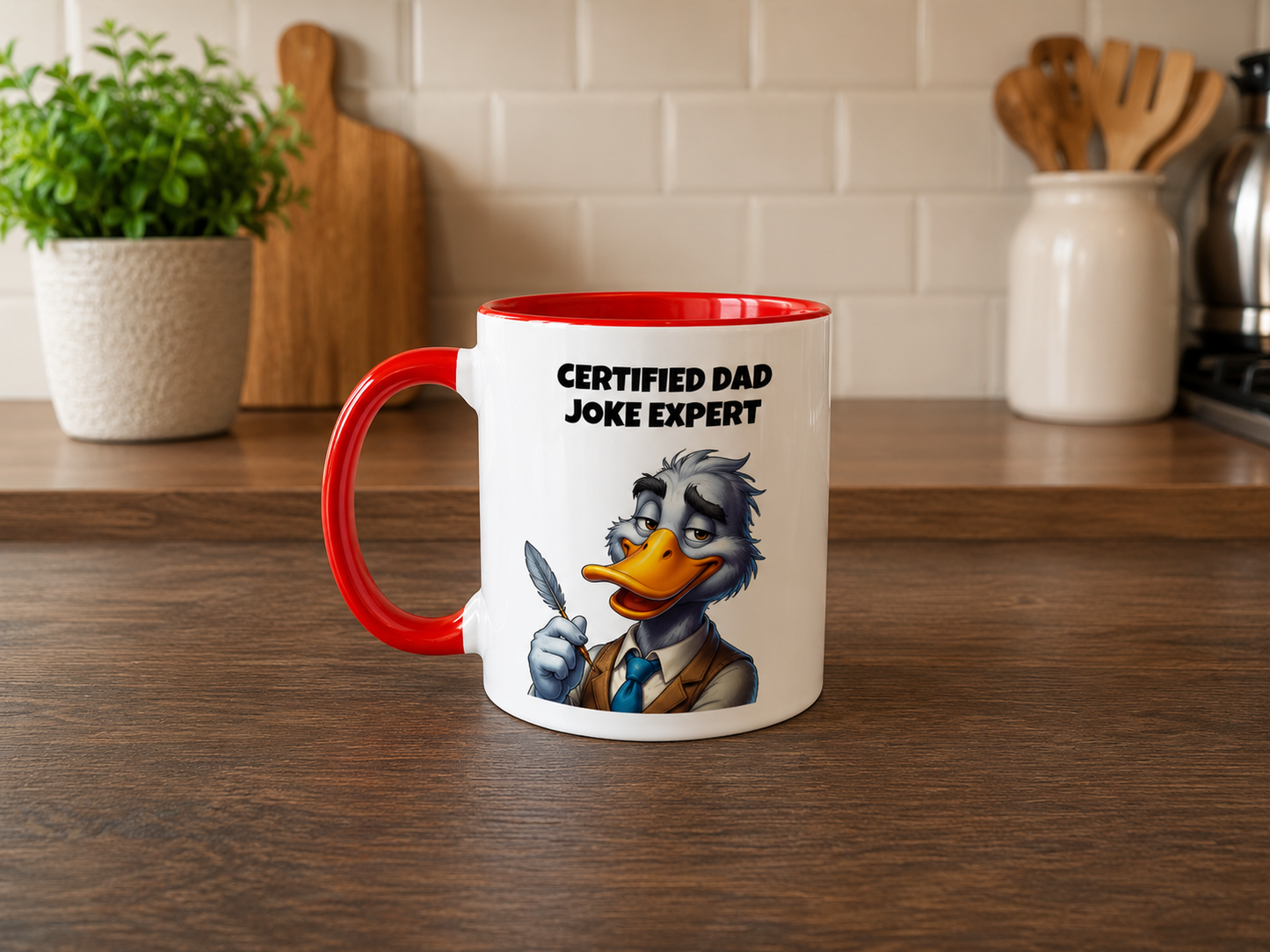 Ceramic Coffee Mug – “Certified Dad Joke Expert”