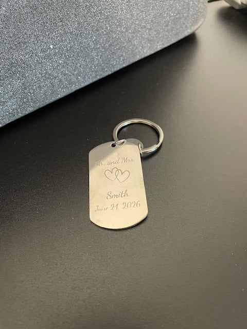 Oval Keychain - Stainless Steel - Personalize It.