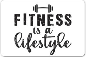Fitness is a Lifestyle 3" X 2" Refrigerator Magnet