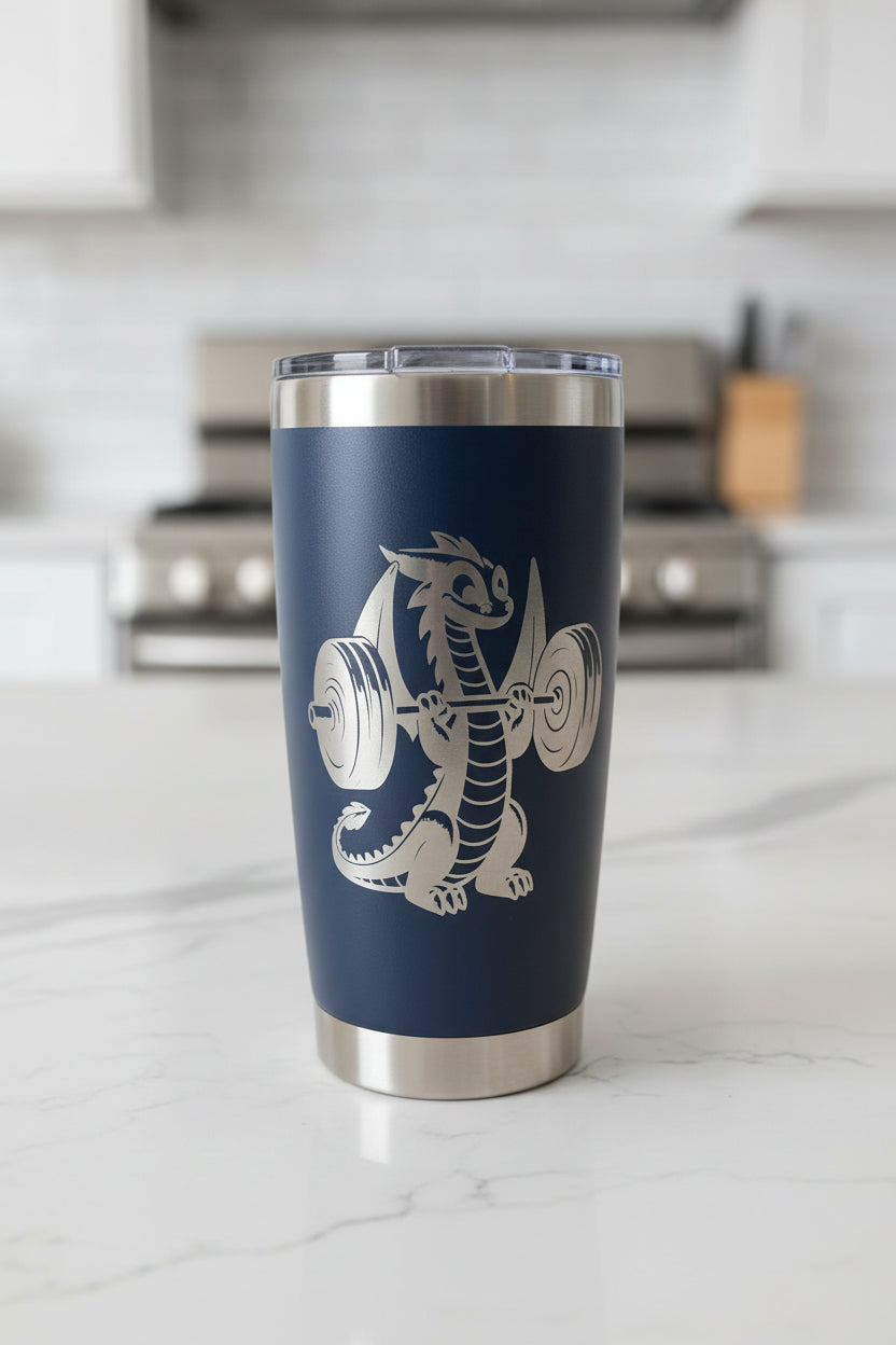 Gym Is My Therapy – 20oz Stainless Steel Travel Tumbler