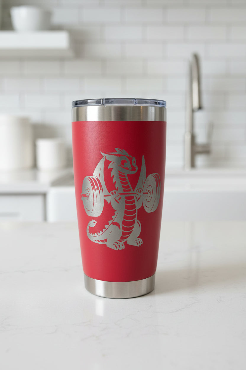 Gym Is My Therapy – 20oz Stainless Steel Travel Tumbler
