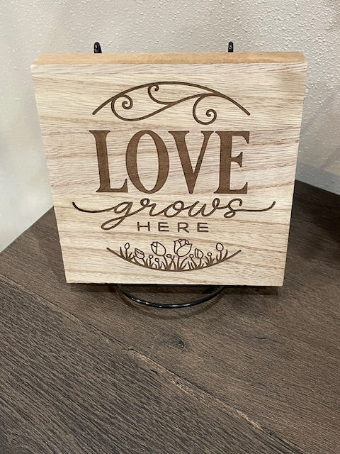 Love Grows Here - Home Décor Sign
