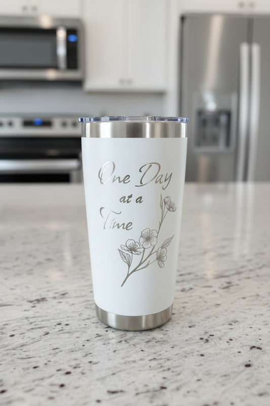 One Day At A Time – 20oz Stainless Steel Travel Tumbler