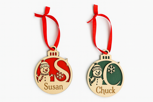 Personalized Wooden Christmas Ornament
