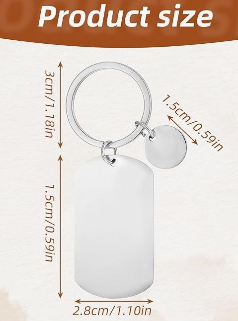 Oval Keychain - Stainless Steel - Personalize It.