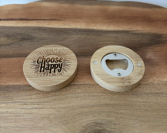 Radiant Positivity - Engraved Wooden Magnetic Bottle Opener