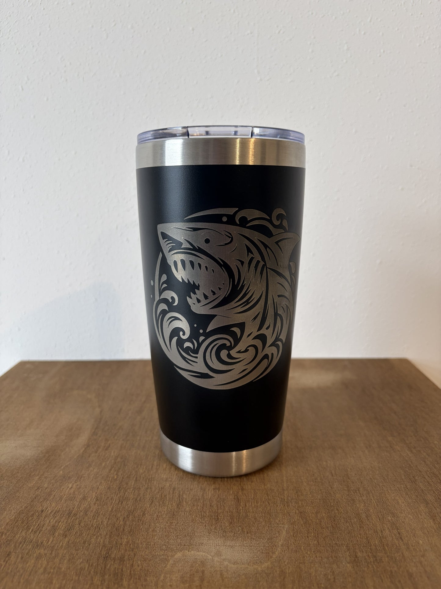 "Be A Shark" – 20oz Stainless Steel Travel Tumbler