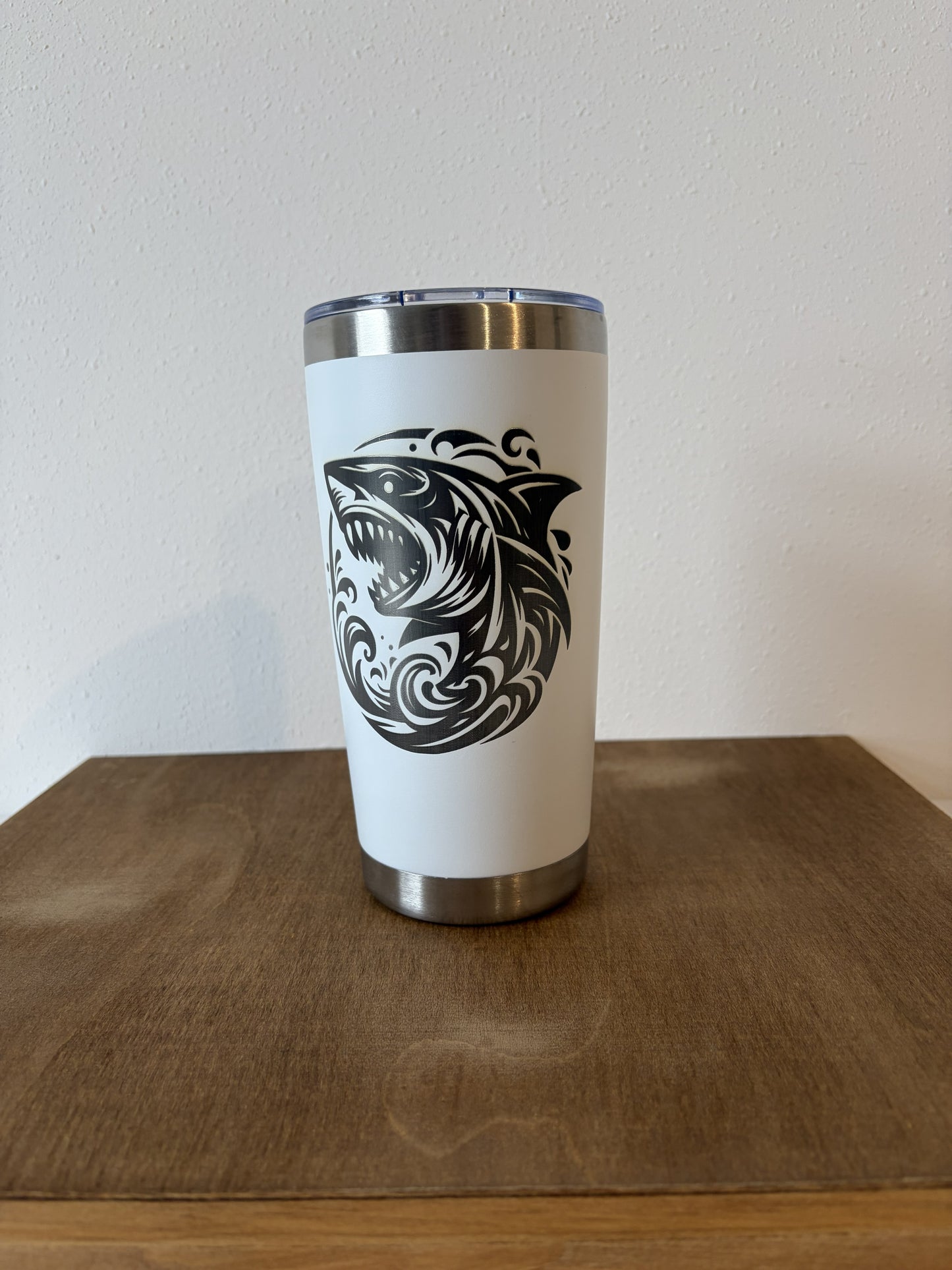 "Be A Shark" – 20oz Stainless Steel Travel Tumbler