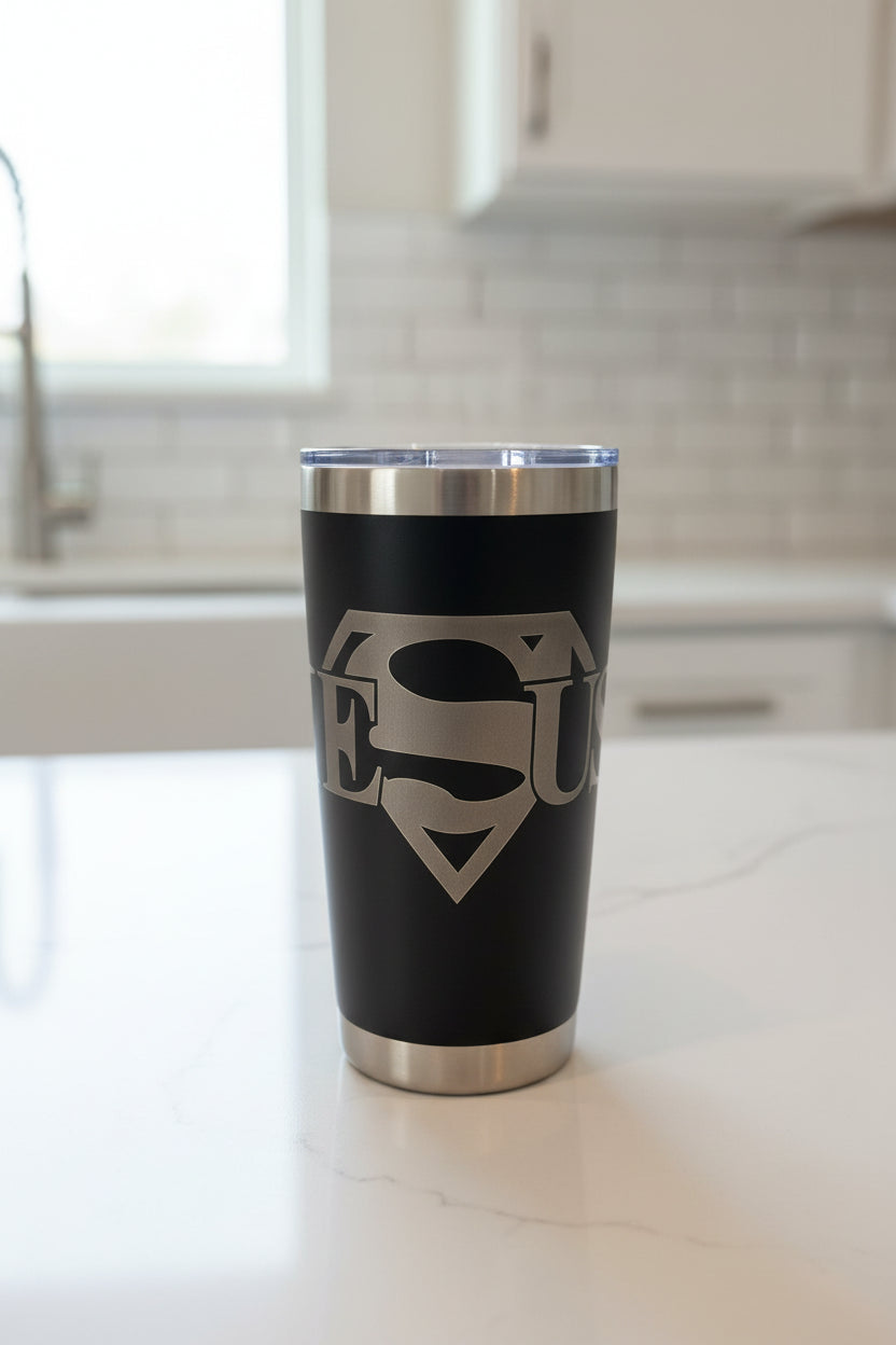 Superman Jesus – 20oz Stainless Steel Travel Tumbler