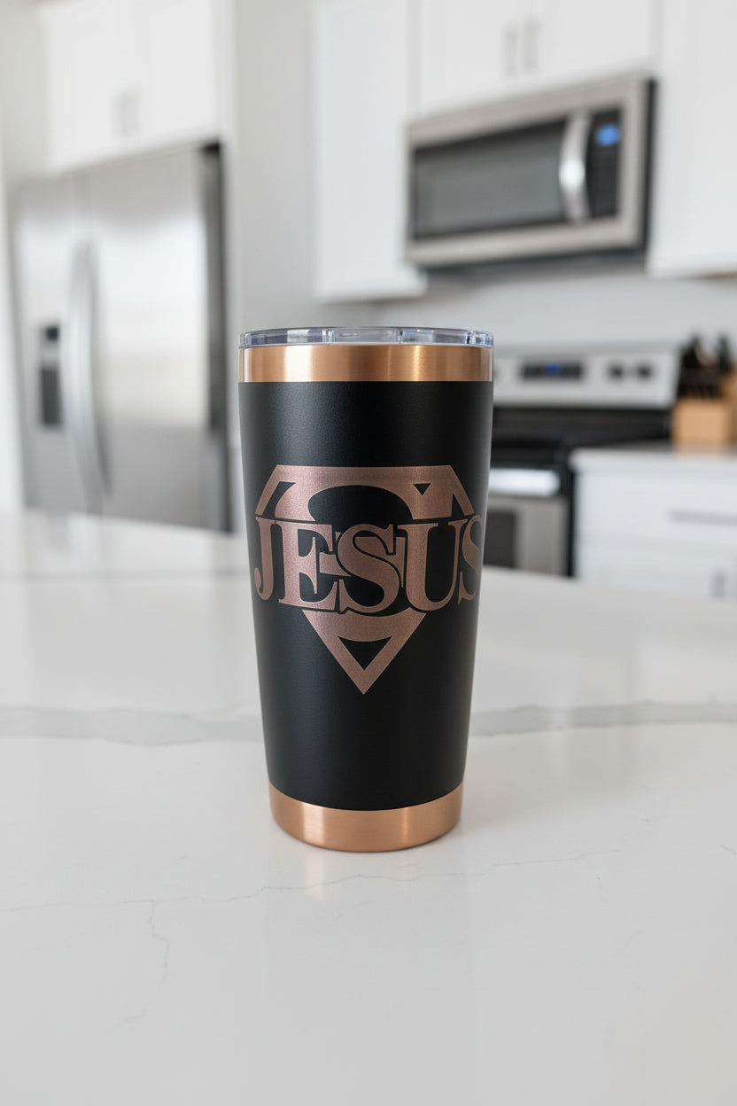 Superman Jesus – 20oz Stainless Steel Travel Tumbler