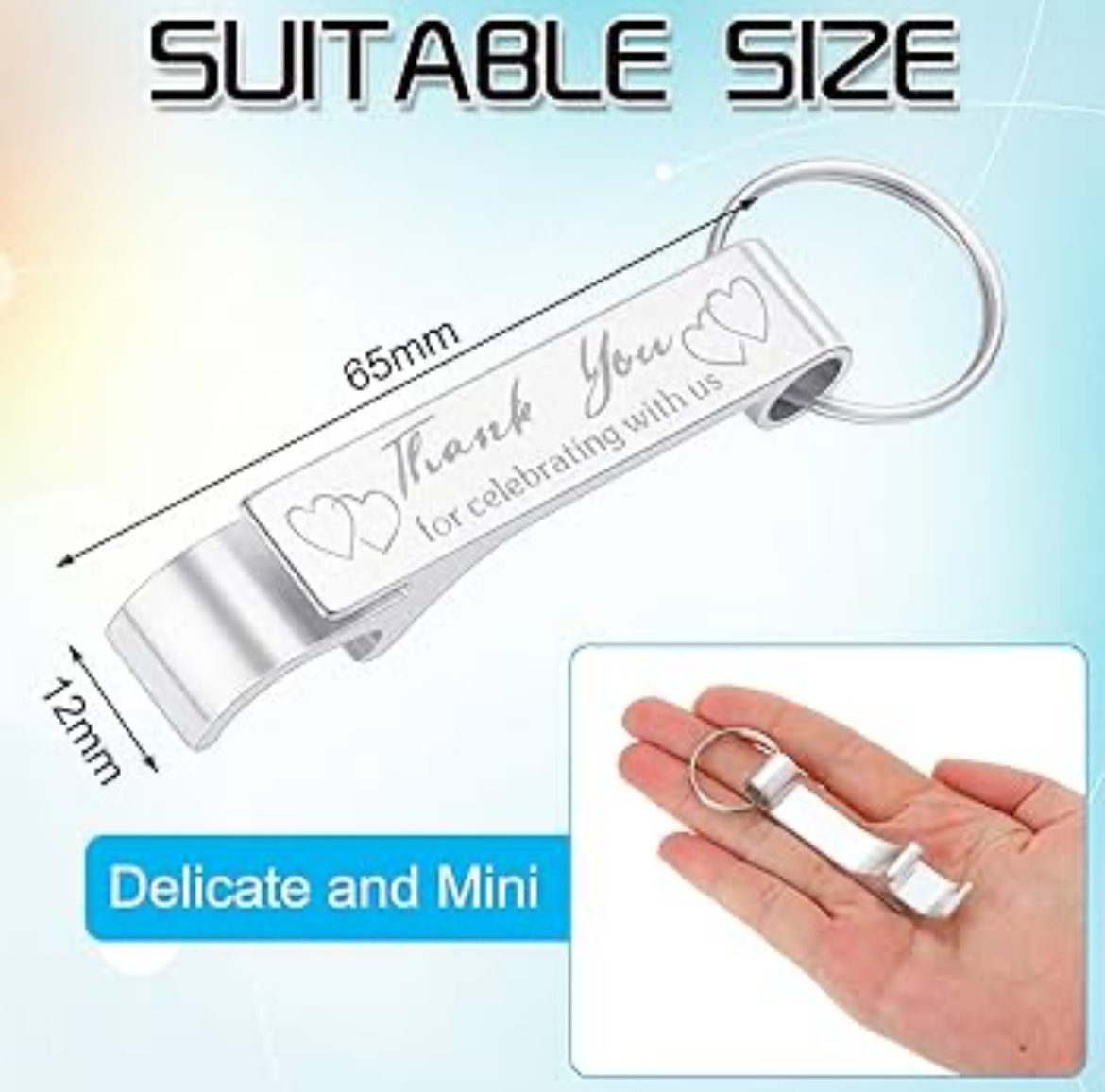 Thank You Bottle Opener Keychain – Compact & Stylish