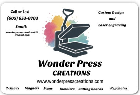 3" X 2" Hardboard Refrigerator Magnet