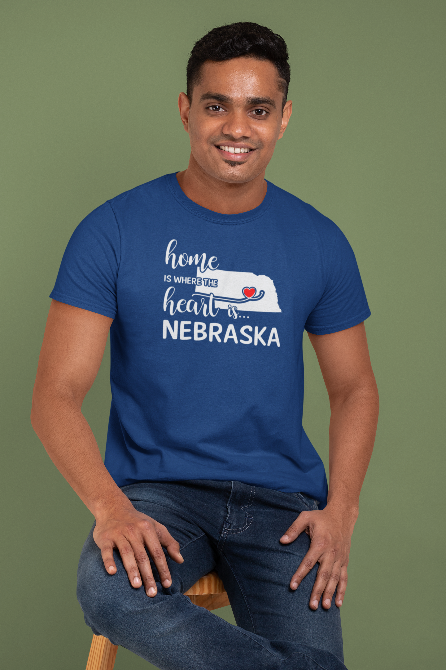 T-Shirt - Home is Where the Heart is....Nebraska.