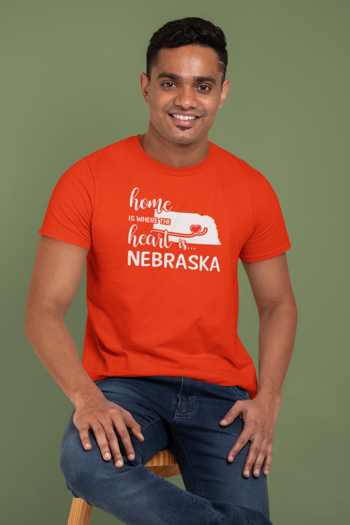 T-Shirt - Home is Where the Heart is....Nebraska.