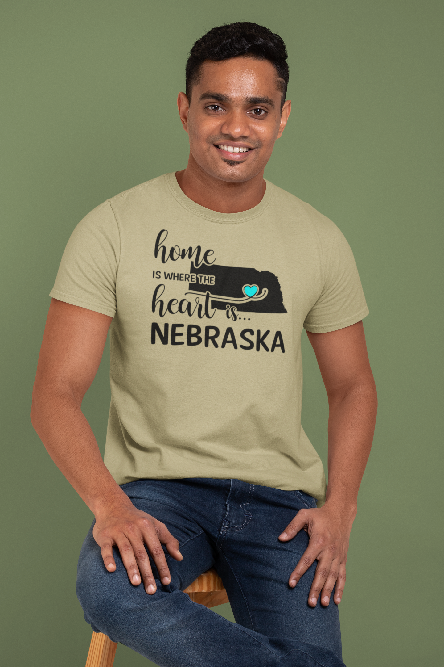 T-Shirt - Home is Where the Heart is....Nebraska.